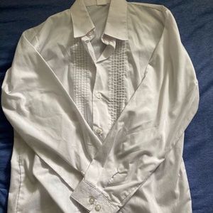 Long Sleeve White Button Down Dress Shirt